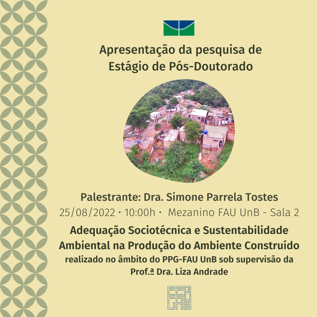 Apresentação das Pesquisas de Estágio Pós-doutoral