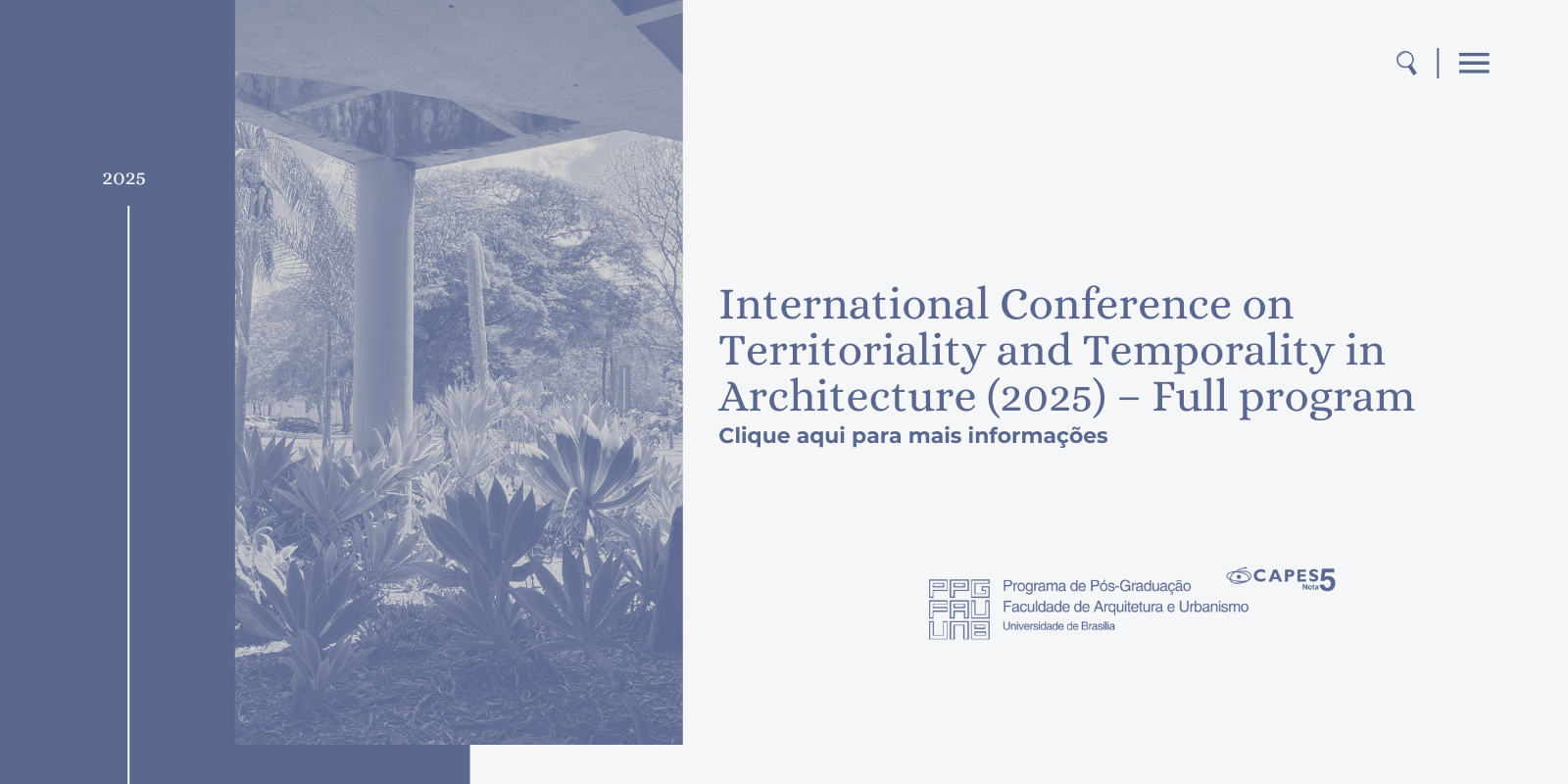 International Conference on Territoriality and Temporality in Architecture (2025) 