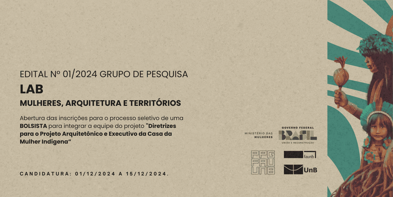 Edital Grupo de Pesquisa “LAB - Mulheres, Arquitetura e Territórios”